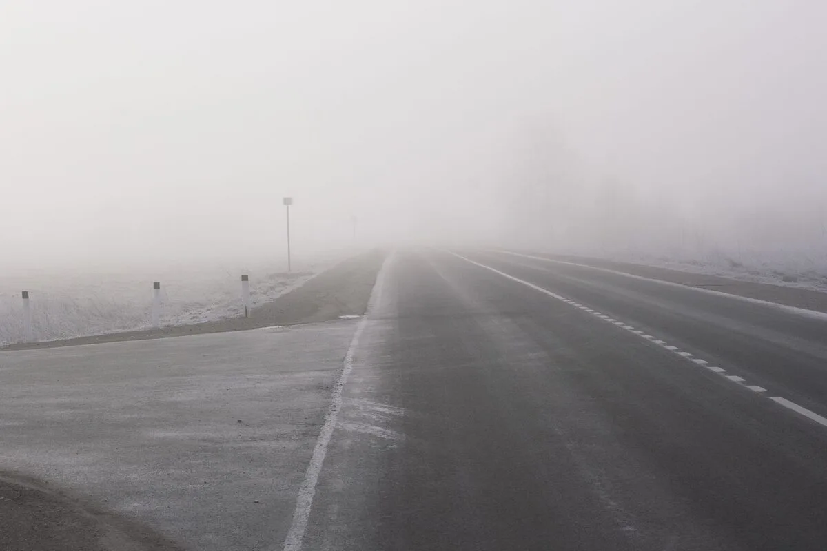 Droga znikająca we mgle